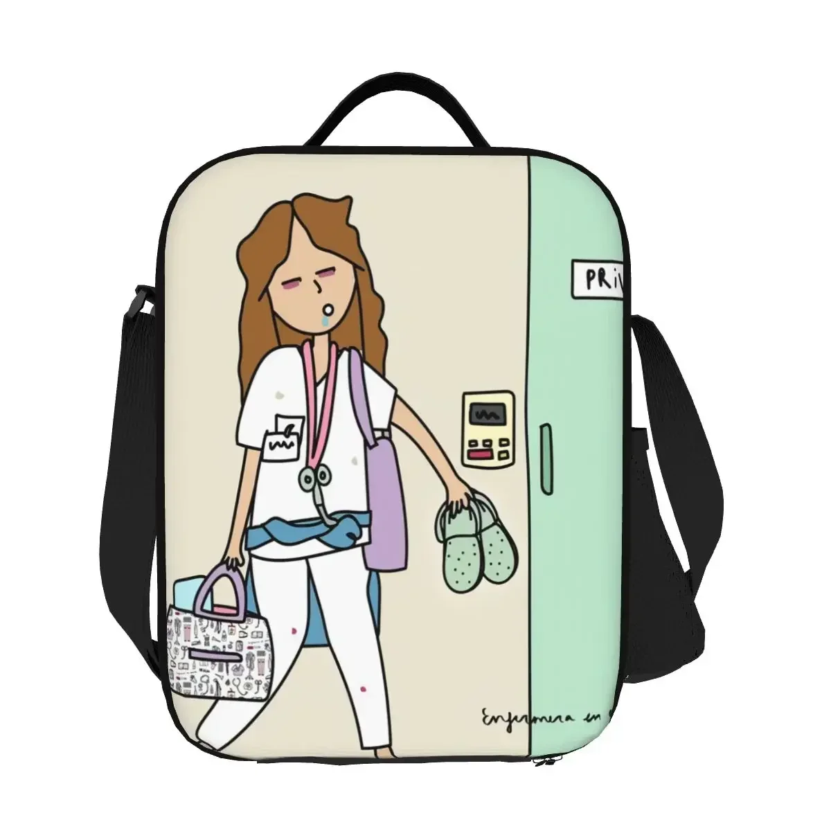 Пользовательские Enfermera En Apuros Доктор Медсестра Медицинский ланч-бокс Женский