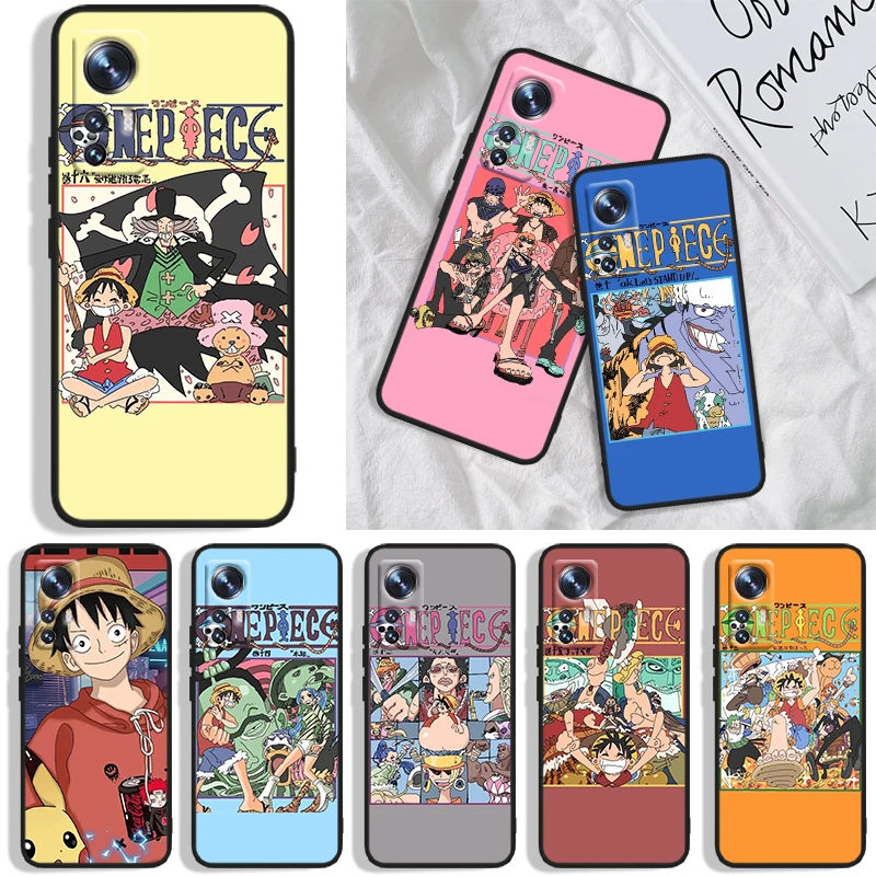 

Japanese anime One Piece cover Phone Case For Xiaomi Mi A1(5X) A2(6X) A3(CC9E) Play Mix 3 8 9 9T Note 10 Lite Pro SE Black Soft