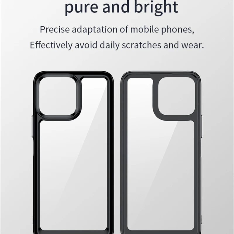 For Cover Honor X8 Case Honor X8 Capas Bumper Shockproof Back Transparent Colour Border Clear Case For Fundas Honor X 8 X8 Cover