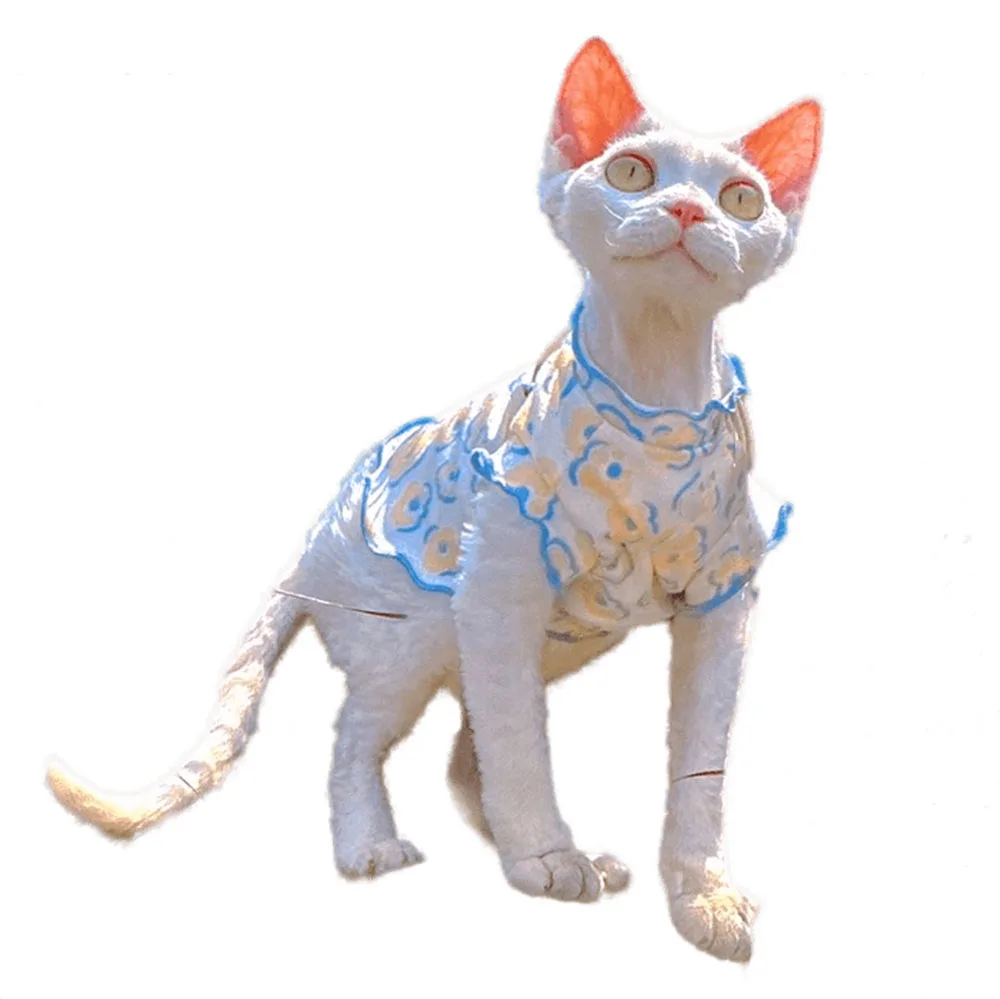 Sphinx Outfits Warm Cotton Cat Coat Devon Rex Kitten Apparel Pet Clothes Sphynx Cat Clothes for Hairless Cat Clothing