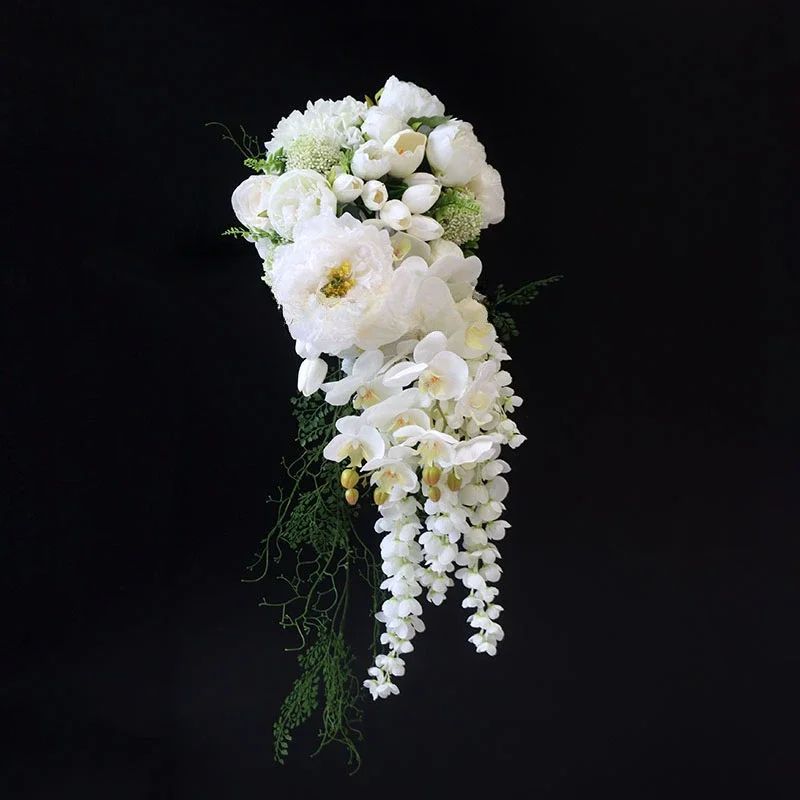 Towoo Mori свежий уличный свадебный букет водопада искусственный цветок невесты