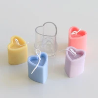 love heart candle mold acrylic transparent plastic candle mould for wedding party birthday gift diy handmade scented candles