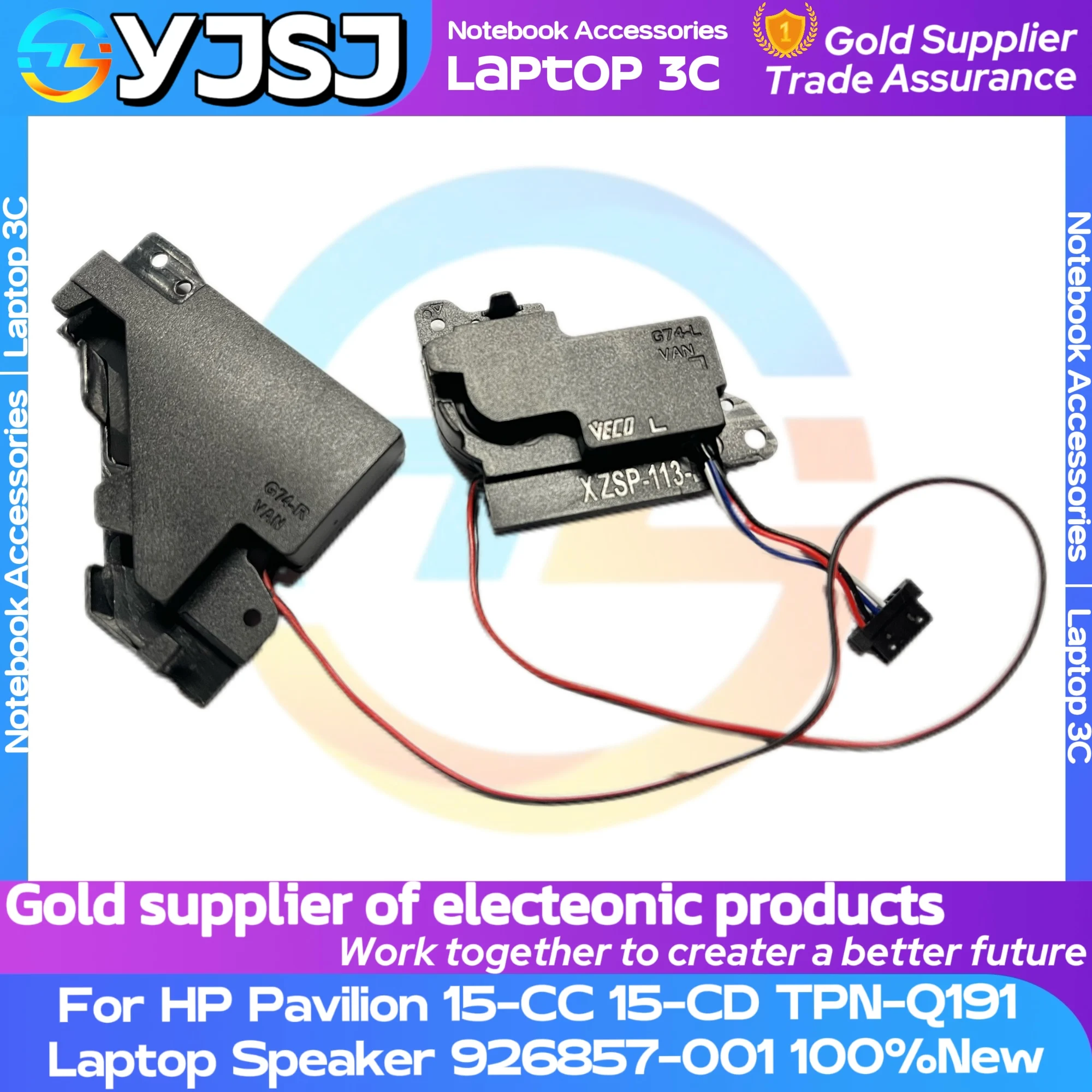 100% новый динамик для ноутбука HP Pavilion 15-CC 15-CD TPN-Q191 3BG74SATP10 3BG74SATP00 92 6857-001 100% протестированная быстрая доставка (art.: 3920c987f8a01) - 3920c987f8a01