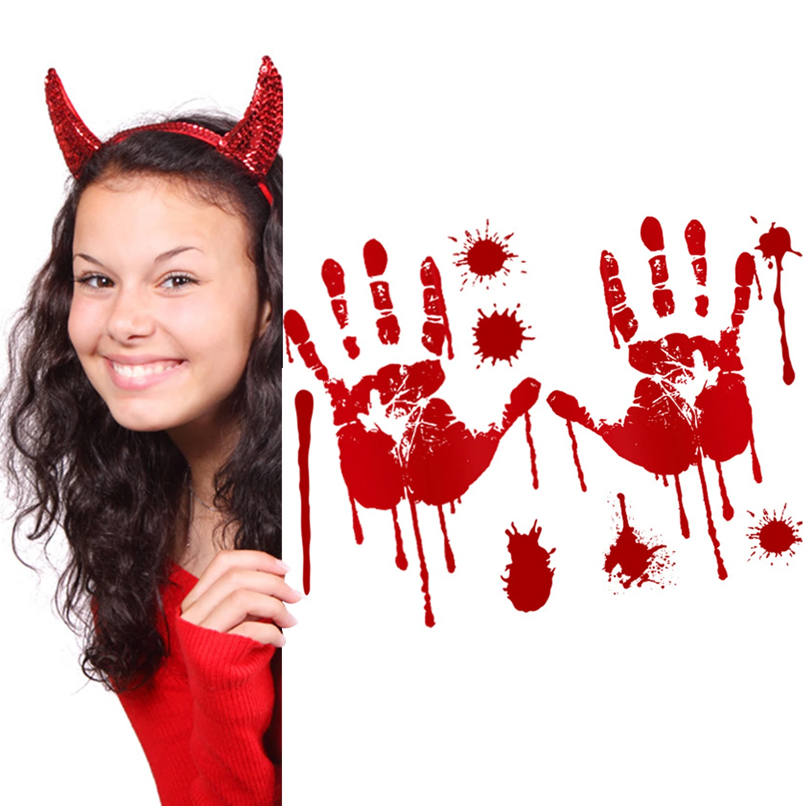 

Halloween Wall Decal Halloween Wall Decal Create Horror Scenes Halloween Window Clings Vivid Realistic Bloody Halloween