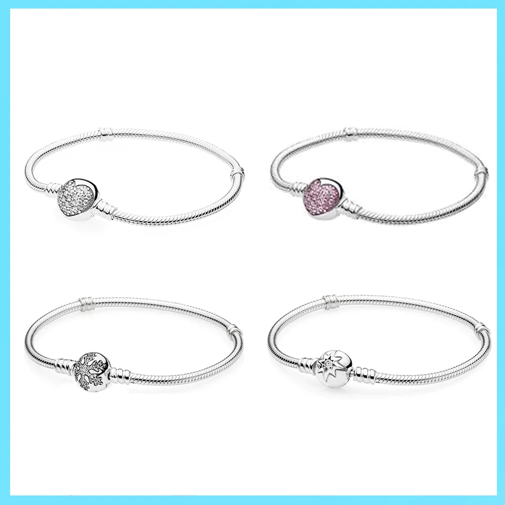 

Женский браслет из серебра 100% пробы, с Шармами