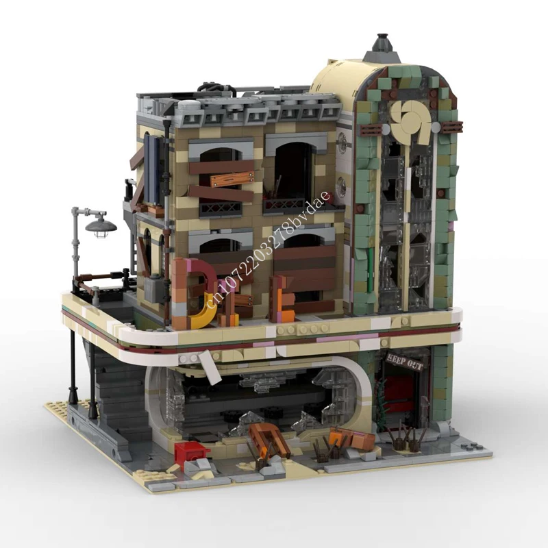 

2438PCS MOC Modular Downtown Diner Street View Model Building Blocks Technology Bricks DIY Creative Assembly Toys Holiday Gifts