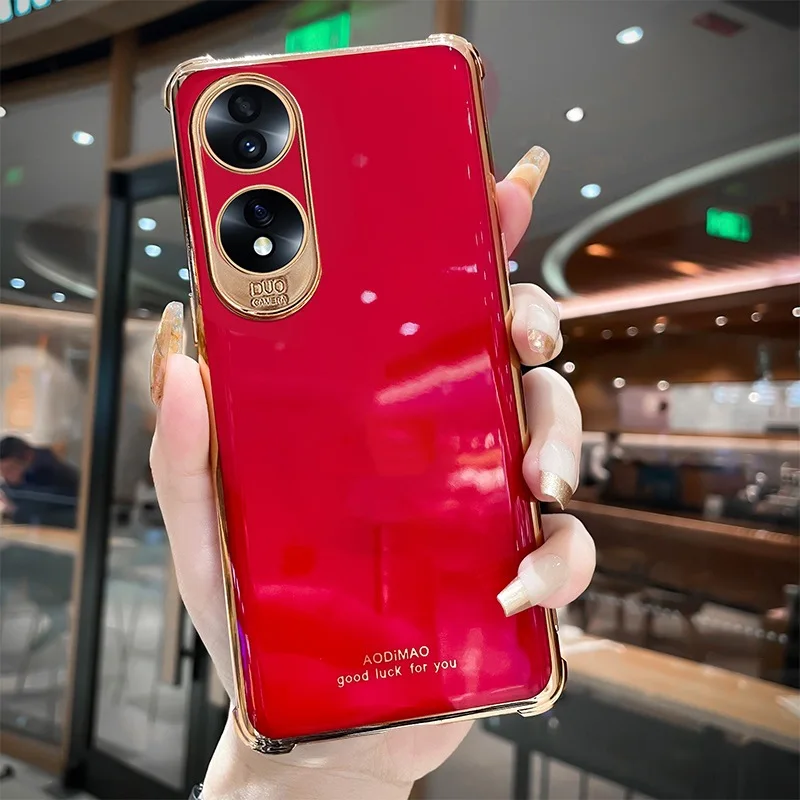 

10PCS High Quality For Huawei Honor P70 P50 P40 PRO Back Cover Cool Luxury Square Bumper Plated Phone Case