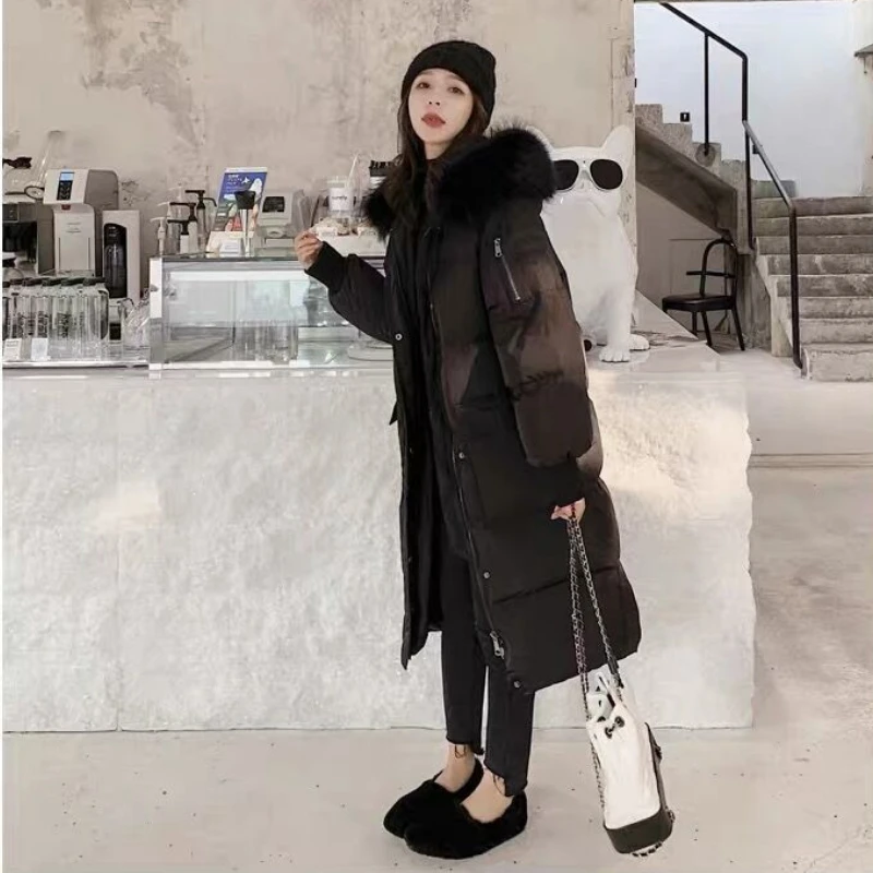 Winter Women's Cold Coat Parkas Super Hot Coats Hooded Long Down Cotton Jacket Retro Loose Cheap Wholesale Women's Clothing