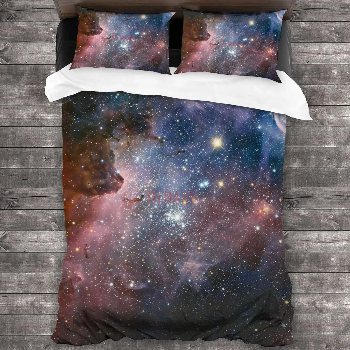 

Galaxy - Nebula 01 Soft Microfiber Comforter Set with 2 Pillowcase, Quilt Cover With Zipper Closure King Size Comforter Cover