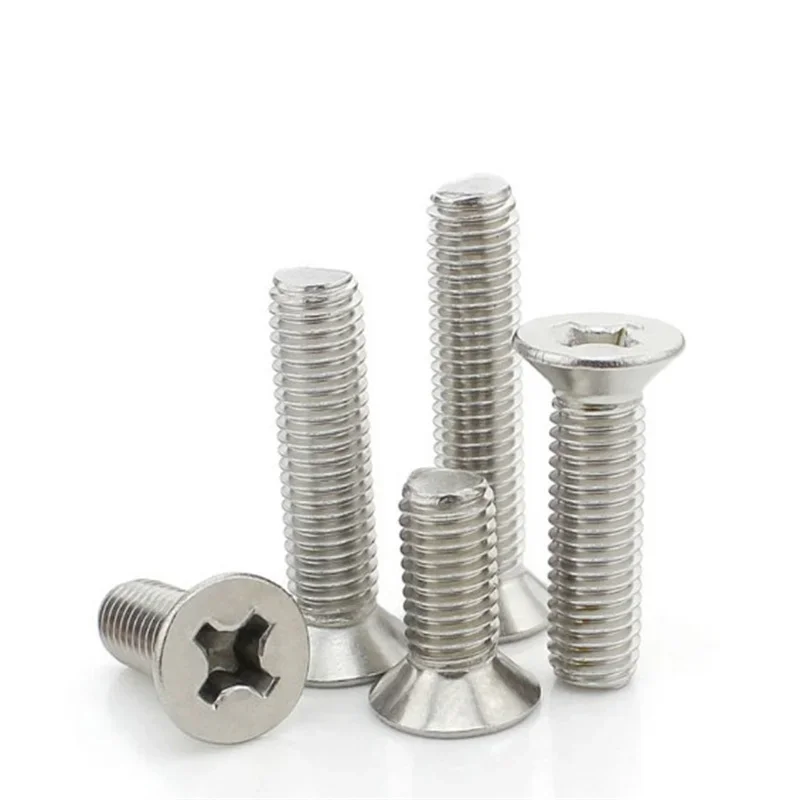 M2 M2.5 M3 M4 M5 M6 Mini Micro Small 304 Stainless Steel Cross Phillips Flat Bolt Countersunk Head Furniture Screw