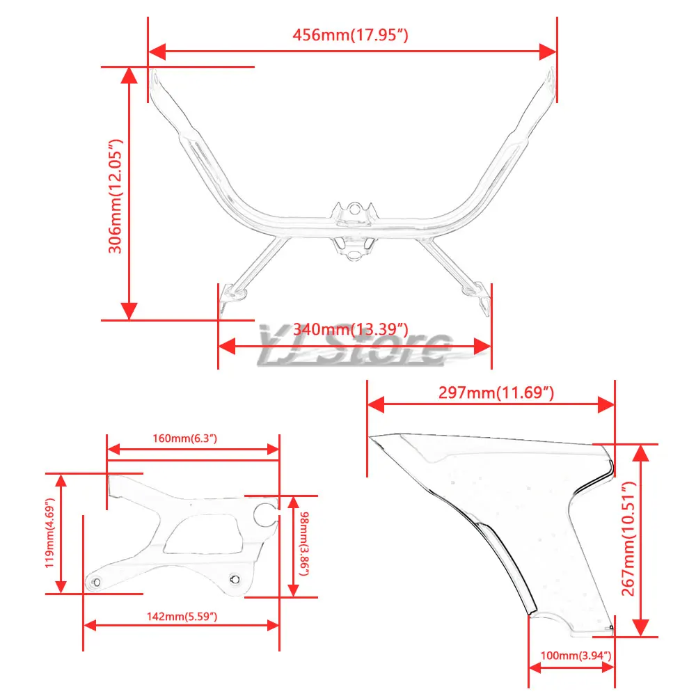 Подходит для Harley Touring CVO Road Glide ST FLTRXSTSE 2024-2025 FLTRXSE 2023-2025, комплекты опорных кронштейнов для боковой панели обтекателя мотоцикла (art.: 3920cd08bd295) - 3920cd08bd295