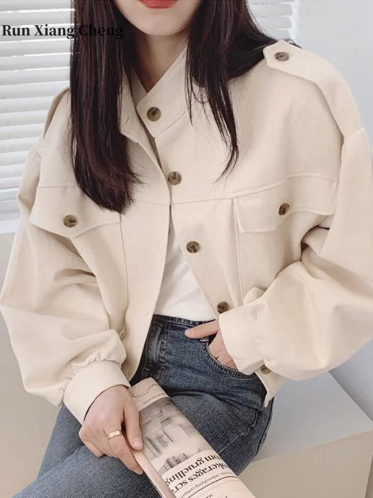 

Women's Clothing Coat Spring 2023 New Free Shipping Korean Style College Style Fashion Short Coat Street Casual Style Loose Top