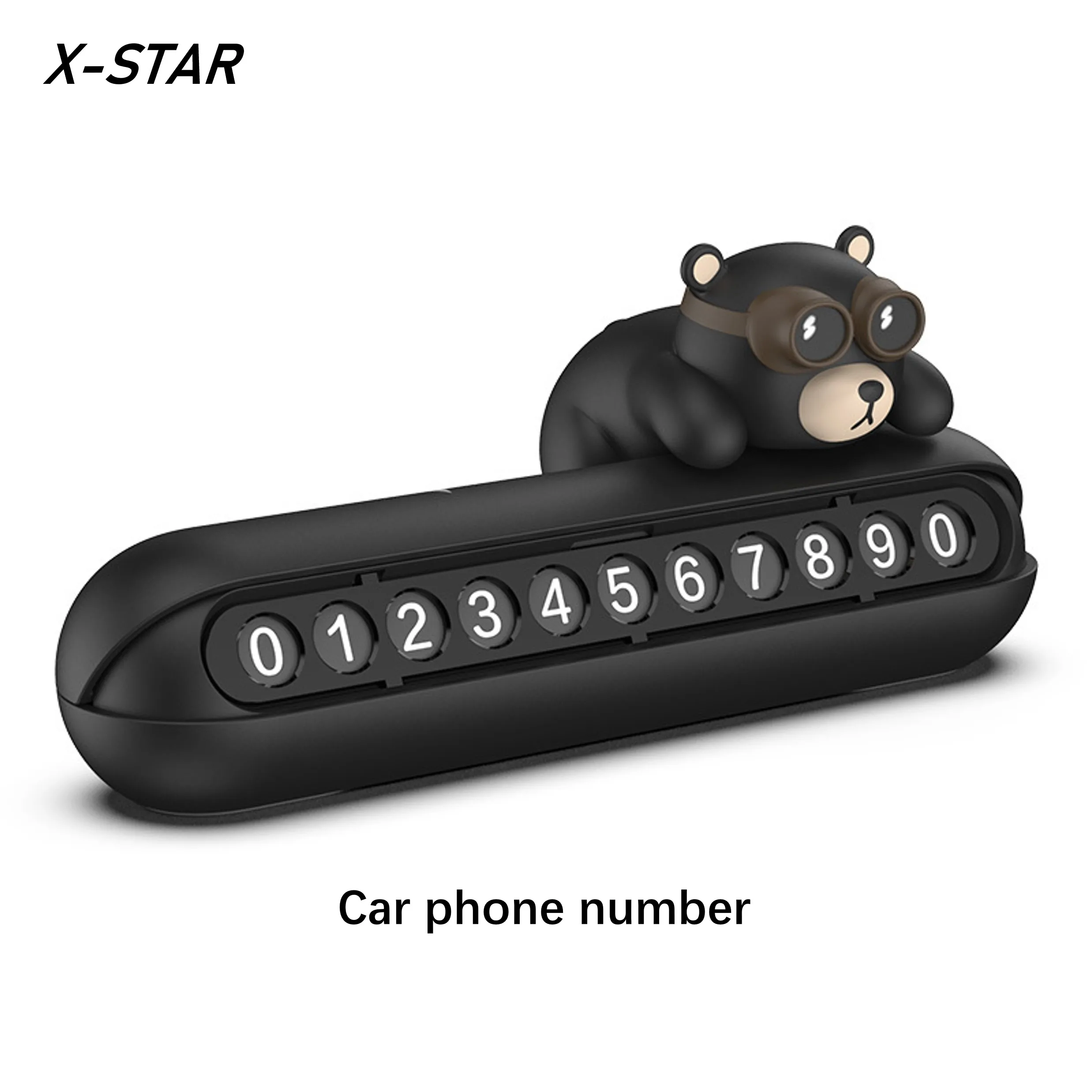 

Car Interior Accessories Temporary Parking Card For Auto License Plate Temporary Stop Sign Phone Number Plate Hidden Switch