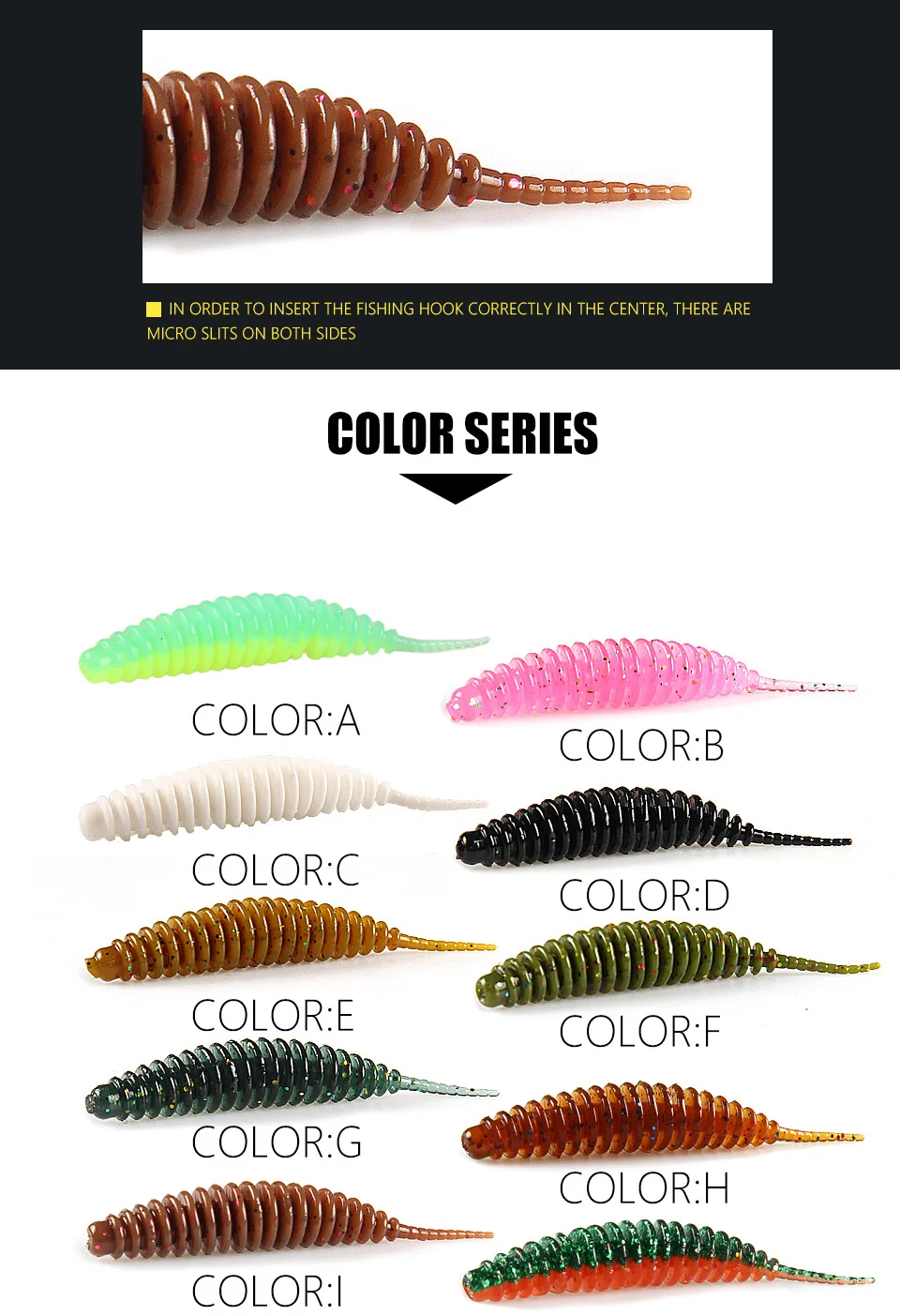 

Приманки для рыбалки 49 мм 65 мм, рыбалка, приманка для ловли карпа на окуня, искусственная приманка в виде червя из ПВА, Мягкая приманка, кренк...