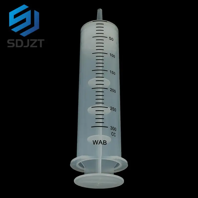 

Plastic Syringe Large Capacity Syringe Transparent Reusable Sterile Measuring Injection Syringe Nutrient Hydroponics 300ml