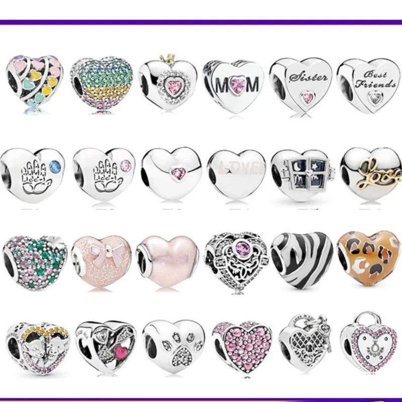 

925 Sterling Silver Love series lion lock Pendant Beads Charm Suitable For Original Pandora Bracelet Jewelry