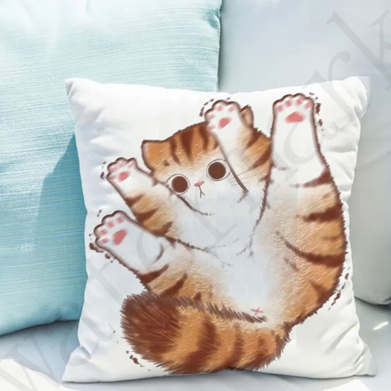 

Funny Lover Cat cojines decorativos para sofá Pillowcase Cushion Cover 45*45 Pillow Cover Sofa Car Home Decor Room Decoration