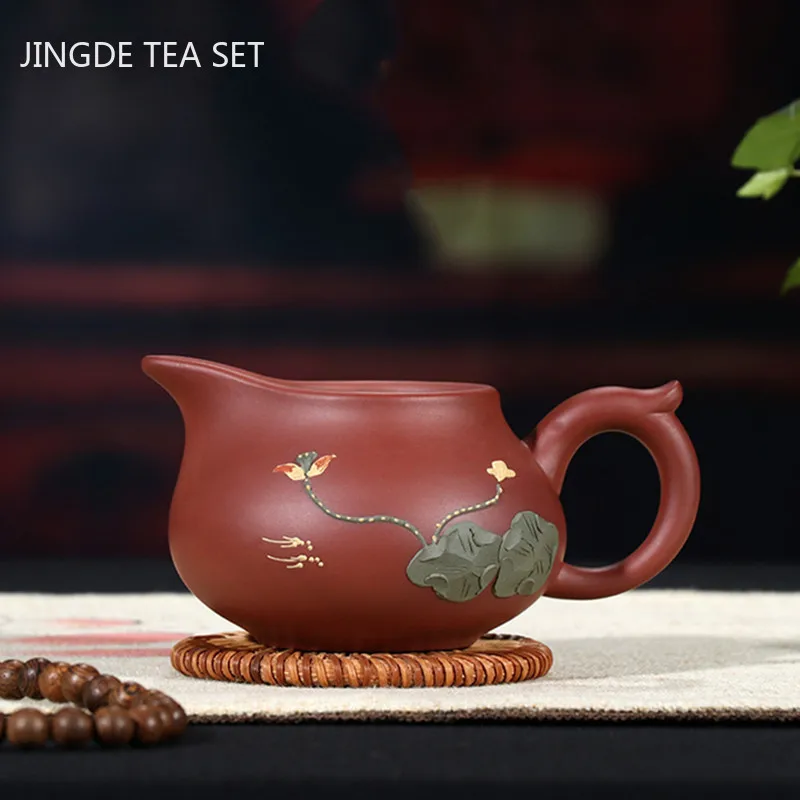 

Классическая фиолетовая глиняная яркая чашка из исинской глины, чайная чашка ручной работы, китайский чайный набор, аксессуары, грязевой ча...