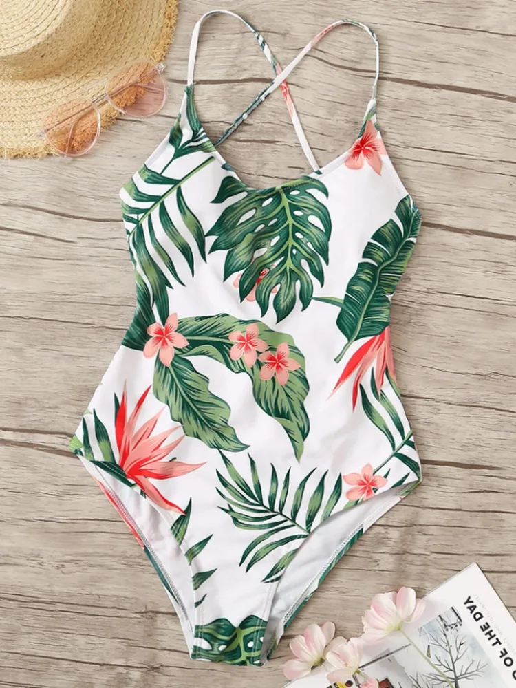 

OEING Summer Women Bikini One-Piece Swimsuit Conjoined Sexy Swimwear New Stripped One-Piece Bathing Suit Swimwear