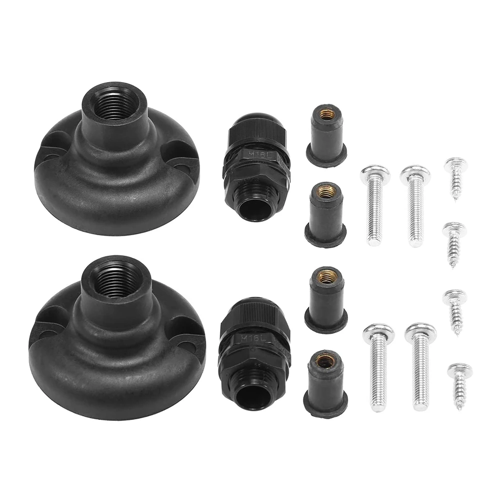 

Accessories Kayak Mounting Base Rope Cleat 2 Pcs ABS Plastic Metal Abrasion Resistant Boat Clam Cleat Hardware