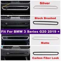 center console volume knob frame cover decoration trim for bmw 3 series g20 2019 2022 auto interior accessories carbon fiber