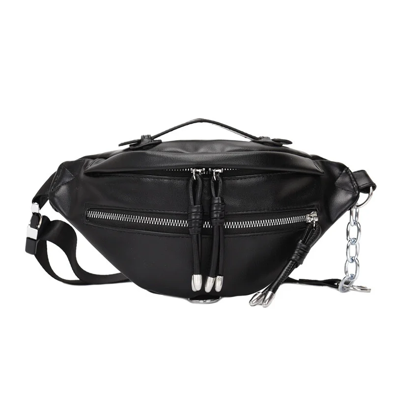 

Designer Women's Bags Belt Bag PU Leather Metal Buckle Sum Per Band Fanny Pack Bananka Fashion Show Satchel Belly Band Waist Bag