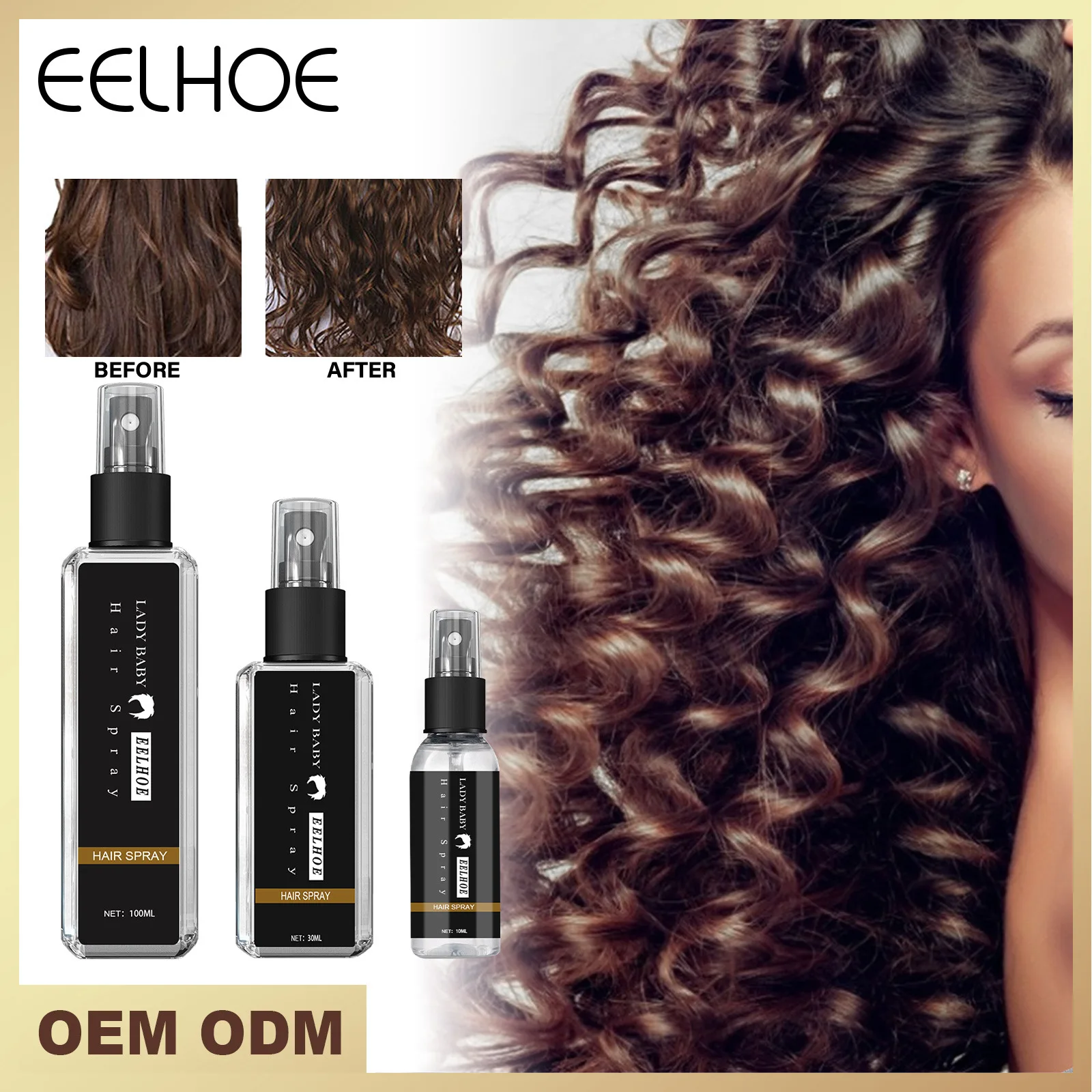 

EELHOE Hair Moisturizing Styling Spray Moisturizing Fragrance Long-lasting Hairspray for Men and Women Strong Hair Gel Care 30ml