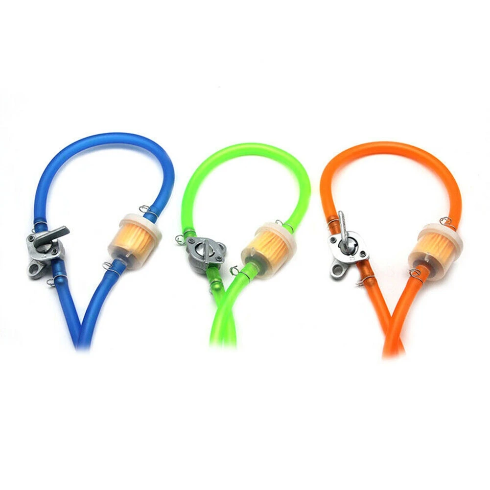 

1 Set Colorful Universal Gasoline Oil Fuel Filter & Fuel Tube & Oil Switch Set Rubber&aluminum For Motorcycle Racing ATV Quads