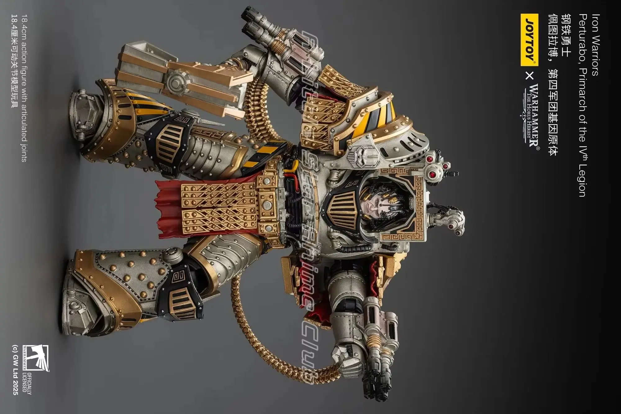 Фото Предзаказ: Фигурка JOYTOY Warhammer The Horus Heresy Iron Warriors Perturabo, Примарх LV-го легиона, масштаб 1/18, модель для коллекционирования №1
