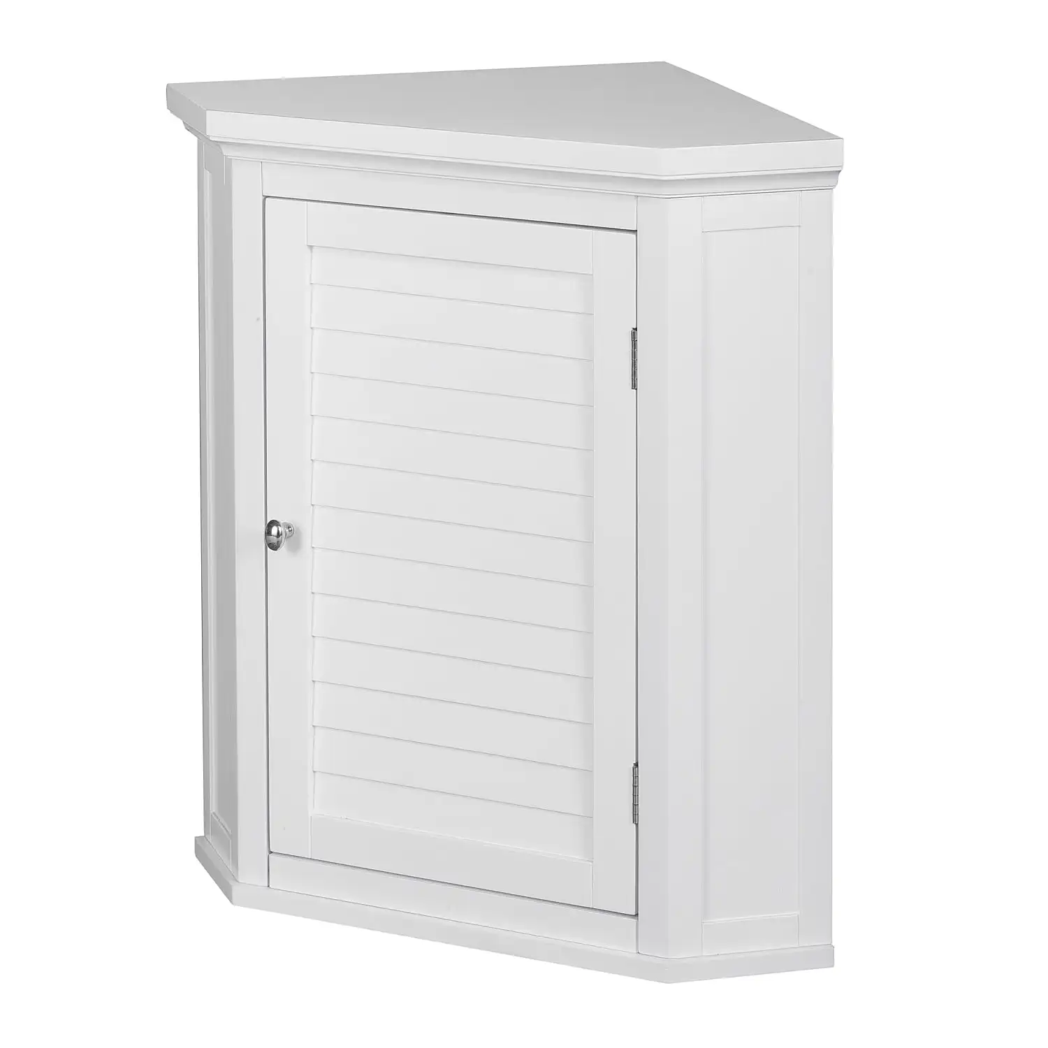 

Glancy One Shutter Door Wooden Removable Corner Wall Cabinet, White