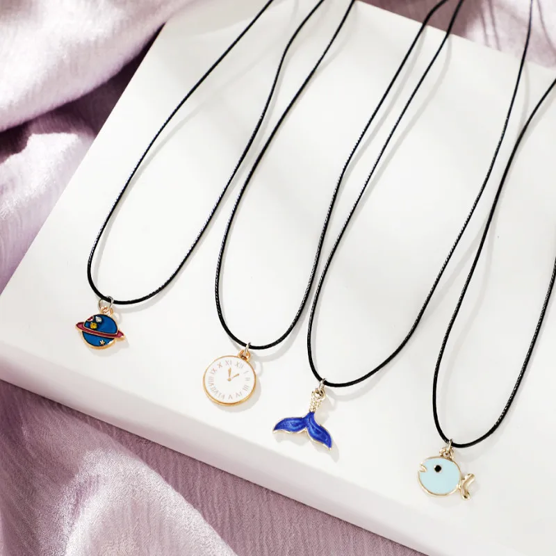 

Cartoon Trendy Pendant Necklace Clavicle Chain New Simple Fashion Jewelry