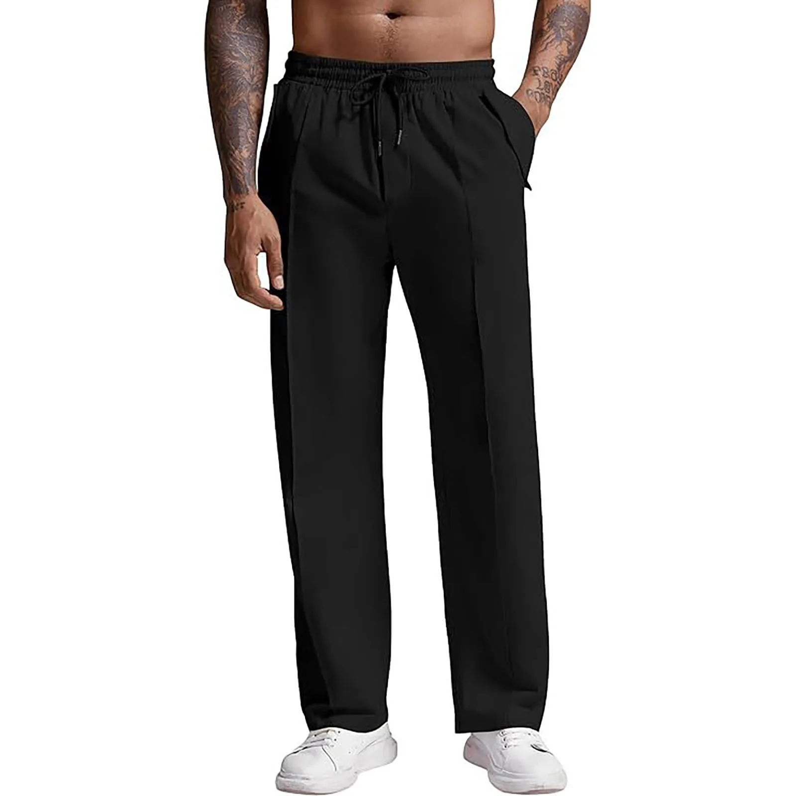 Мужские шелковые брюки тонкие быстросохнущие устойчивые к загрязнениям длинные