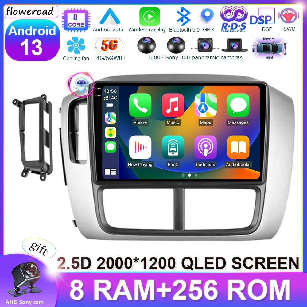 

Carplay Авто Android 13 256G 8CORE DSP для Honda Pilot 1 2005 - 2008 автомобильное радио мультимедийный видеоплеер навигация GPS 4G WIFI