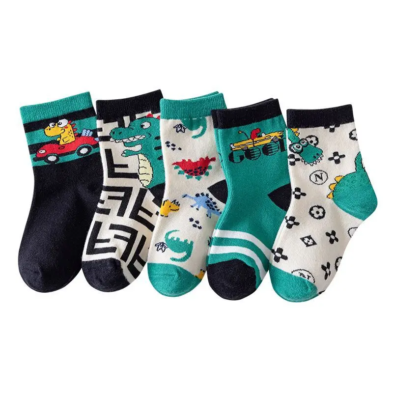 

5 Pairs /lot Cute Baby Girls Socks Autumn Rainbow Stripes Cotton Children socks Infant Toddler Boy Socks Kids Calcetines 1-12Y