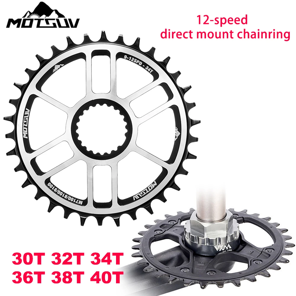 

MOTSUV 12S Positive and Negative Chainring 30T-40T for FC-M9100/FC-M8100/FC-M7100/SM-Crm95/SM-Crm85/Crm75 Direct Mount Crank