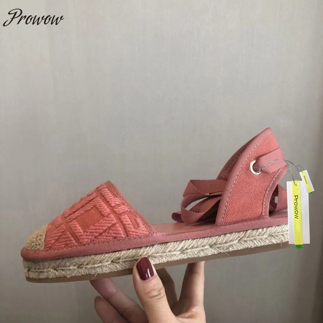 

Ollymurs New Summer HIgh Quality Gladiator Lace Up Luxury Brand Espadrilles Women Sandals Letter Embroidery Flats Sandals