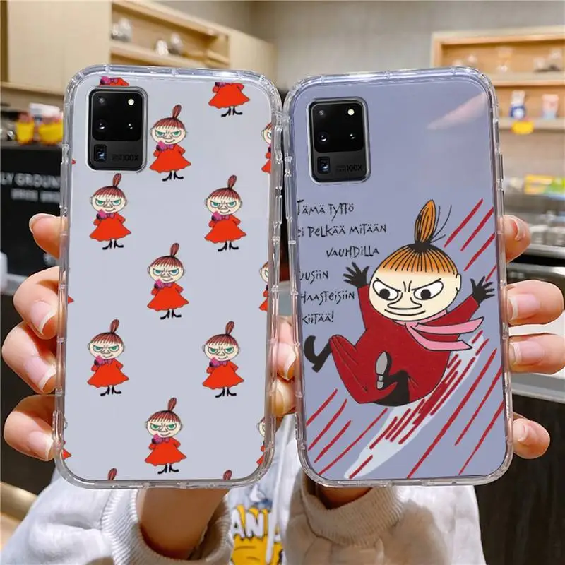 

Moomin Little My Phone Case For Samsung Galaxy S10 S10e A70 Edge S22 S23 Plus Ultra Note10 Transparent Cove