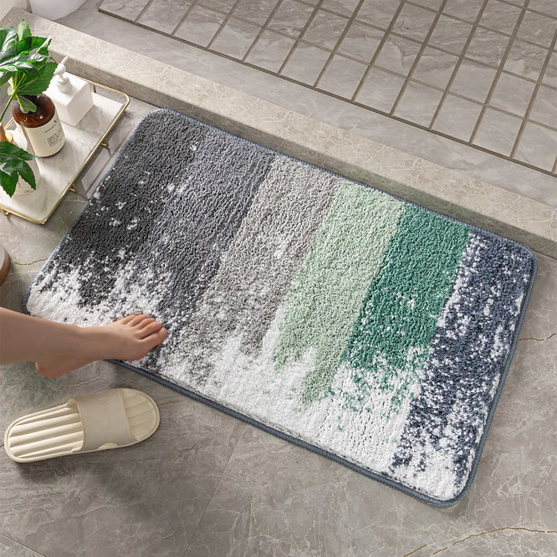

Modern Water Absorption Bath Mat Set Anti-slip Room Mat Living Room Bedroom Toilet Floor Dedcoration Colorful Carpet Home Decor