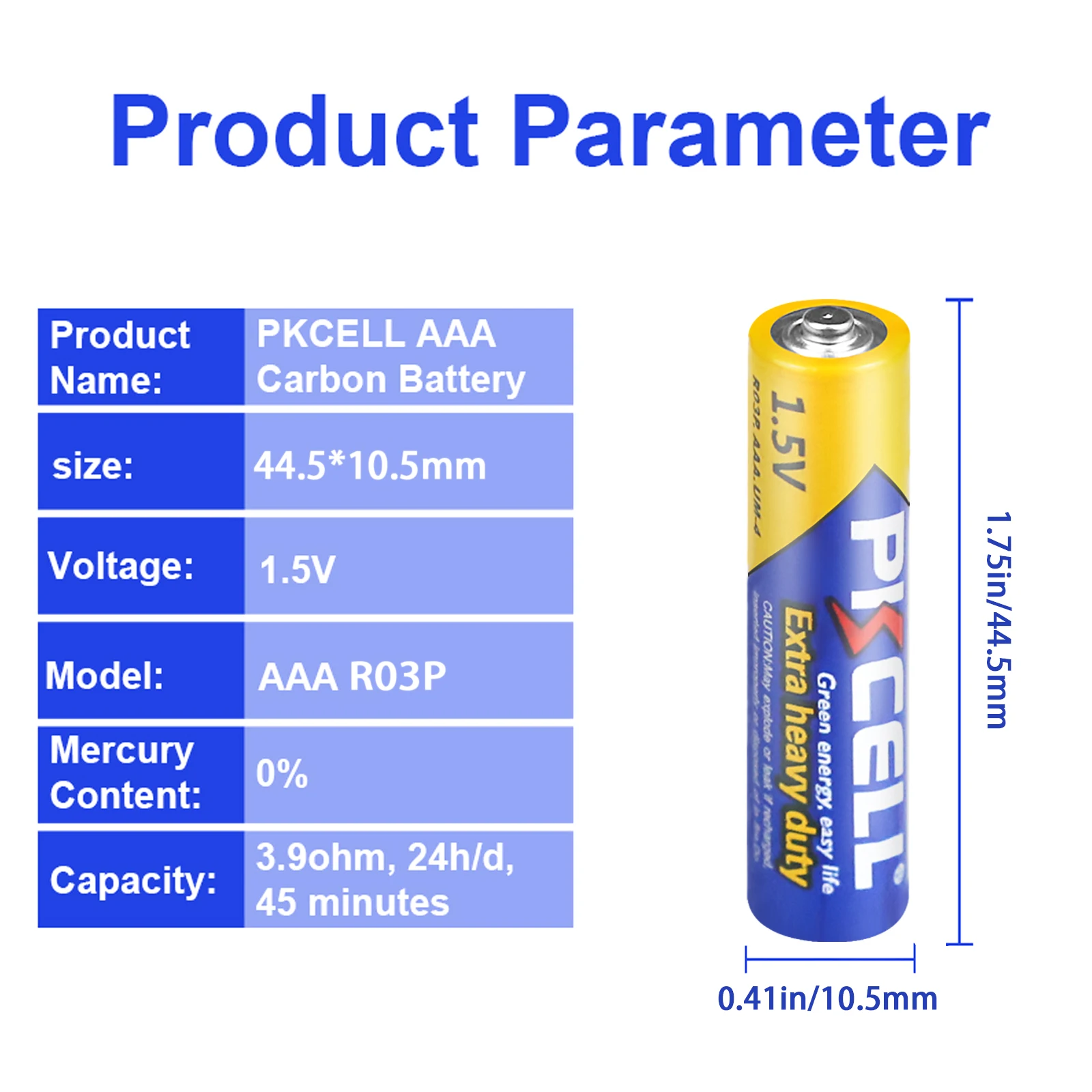 Аккумуляторная батарея PKCELL 20ШТ AAA