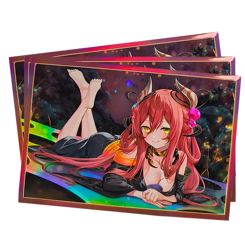 Фото 60 шт./набор Yu-Gi-OH! Защитный чехол для карт Traptrix Flash Card Sleeve, коллекционный, для аниме-игр, 63x90 мм, подарок, игрушка №2