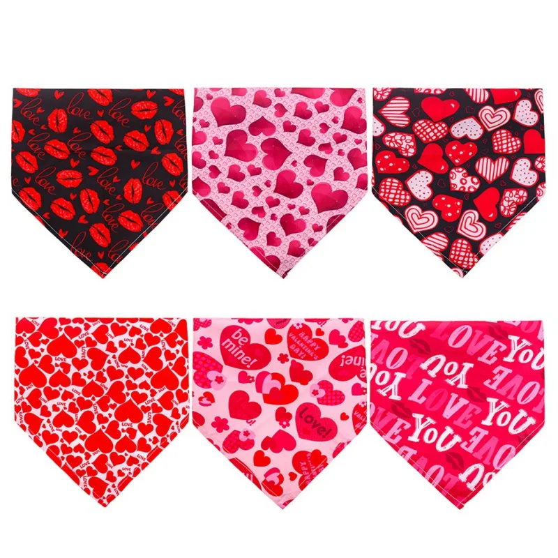 

Бандана для собак printie, бандана на День святого Валентина, бандана для любимых собак, шарф, аксессуары для маленьких собак, товары для домашн...