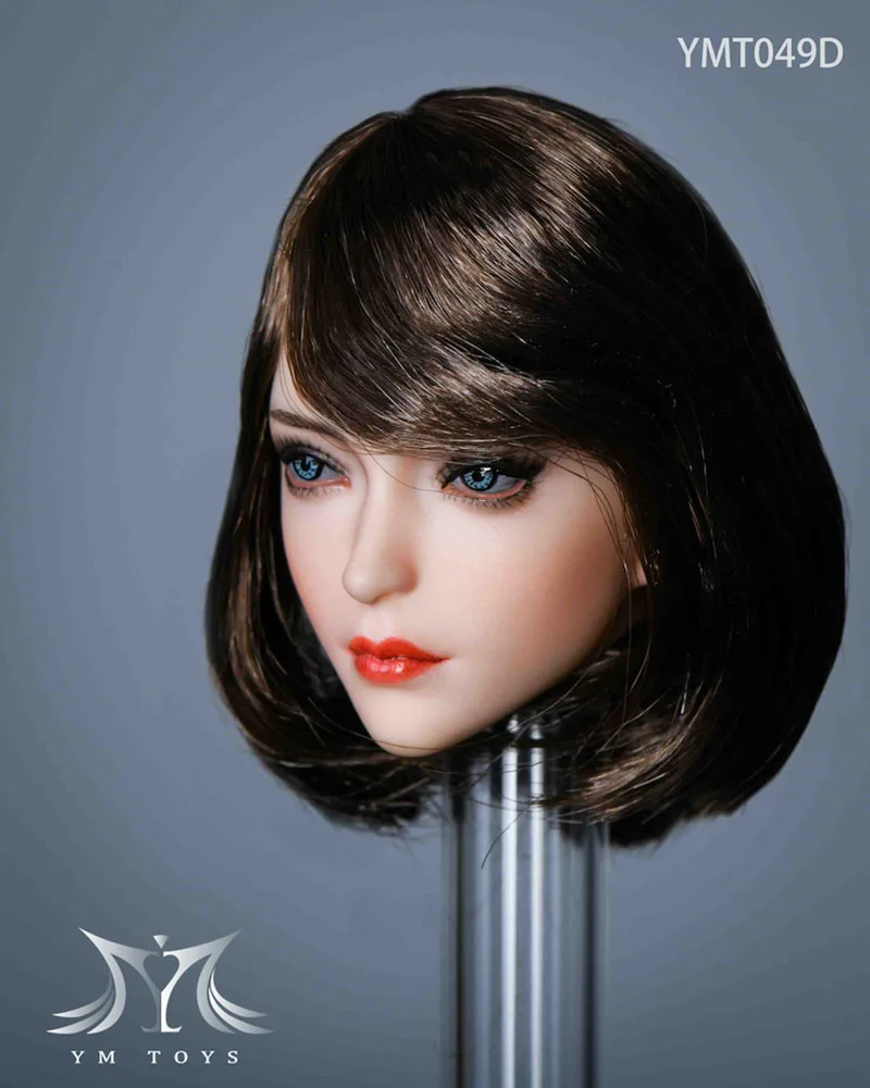 В наличии YMTOYS YMT049 1/6 Blue Eyes Beauty Cheng Head Sculpt Female Soldier Carving Fit 12'' PH TBL Фигурки