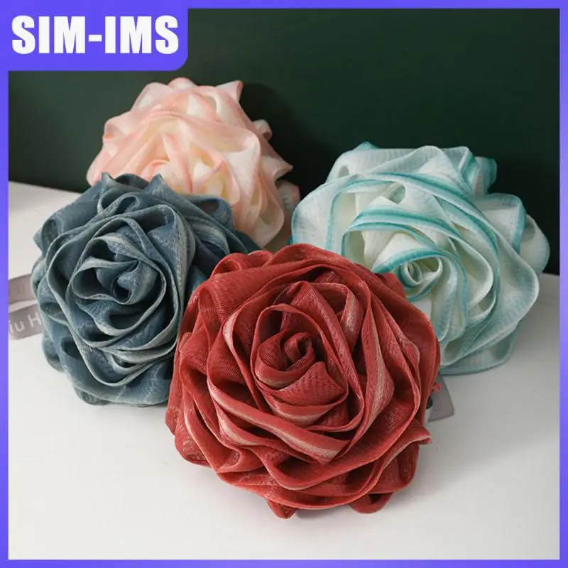 

High Quality Shower Flower Ball Portable Lovely Bubble Bath Ball 2023 Bath Ball Bathroom Accessories Rose Shower Ball