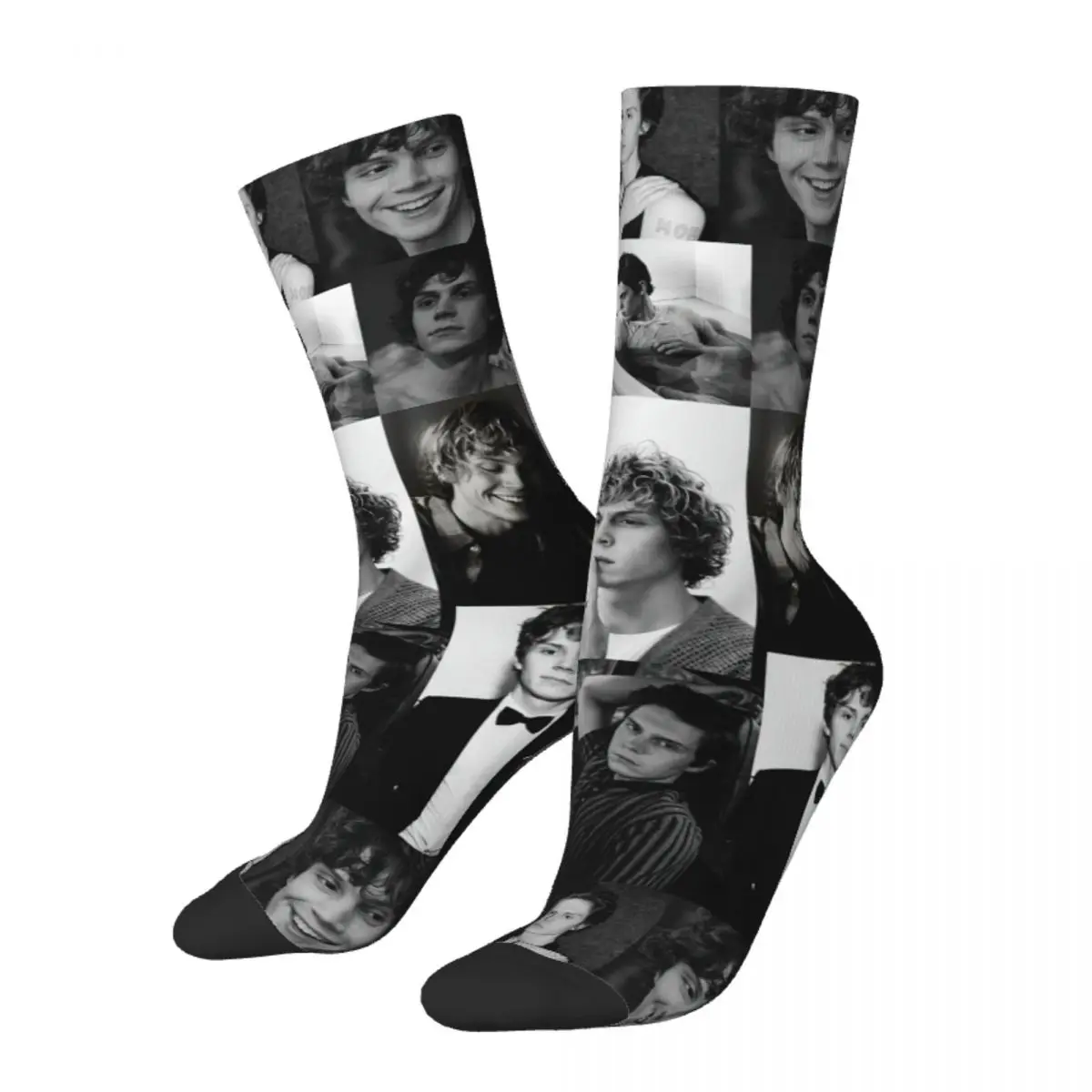 

Носки мужские/женские с коллажем, модные носки в стиле хип-хоп, для скейтборда, с мотивом фильма, Эвана Питера, весна-лето-осень-зима