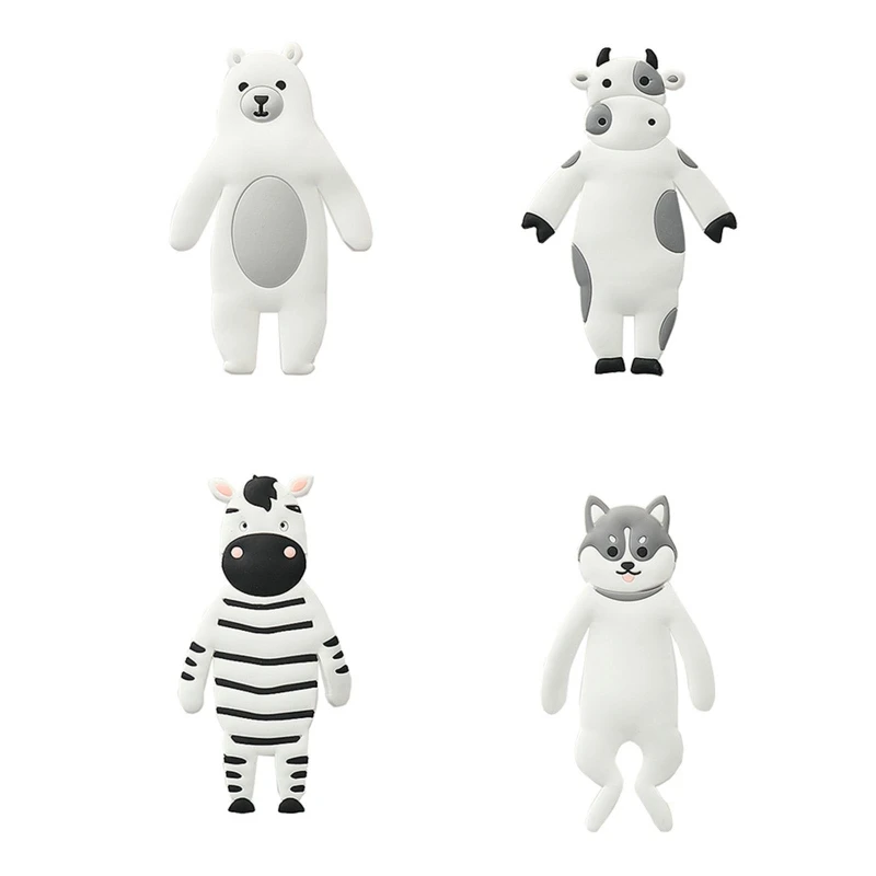 

Cute Cartoon Animal Self Adhesive Hook Dog Cow Zebra Bear Storage Hanger for Home Kitchen Refrigerator Office Wall Sticker Hooks