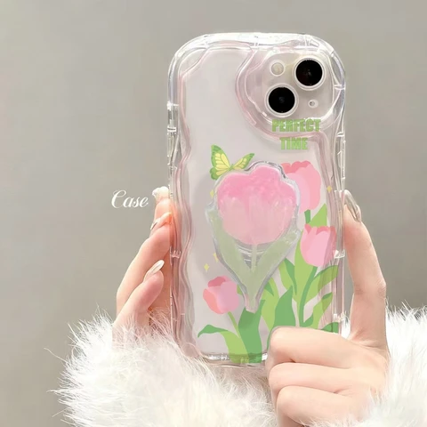 Чехол «Тюльпан Кролик» для VIVO V60 V50 V40 V30 V29 Lite V40 V27 V29 Pro V60E V50E V30E V25E V21E V27E Y75 Y55 Y78 Y33 Чехол для телефона