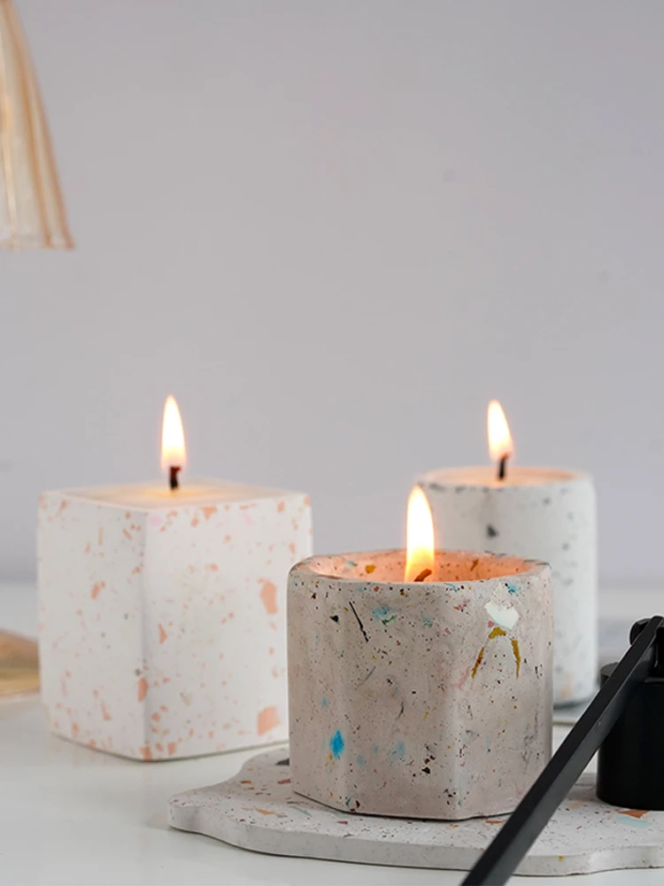 

Geometric Silicone Mold Moule Silicone Bougie Diy Scented Gypsum Candle Plaster Cup Moldes Silicona Manualidades Liquidacion