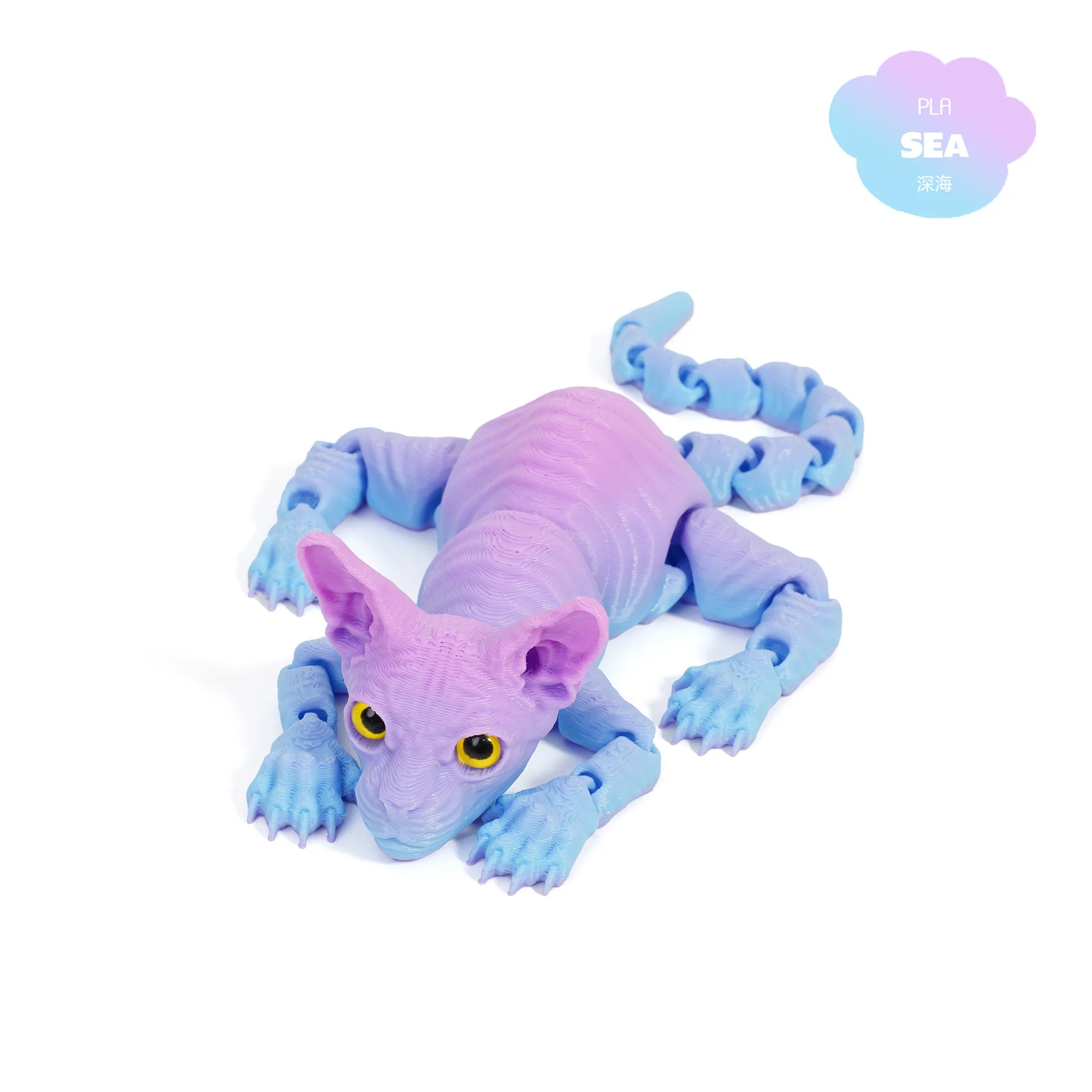 

Шарнирная фигурка кота сфинкса из пластика