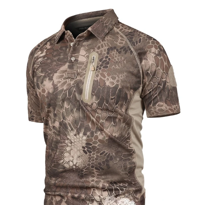 

Spring And Summer Men's Sports Leisure POLO Collar Quick Drying Breathable Tactics Soft Short Sleeve Slim Fit Men Clothing