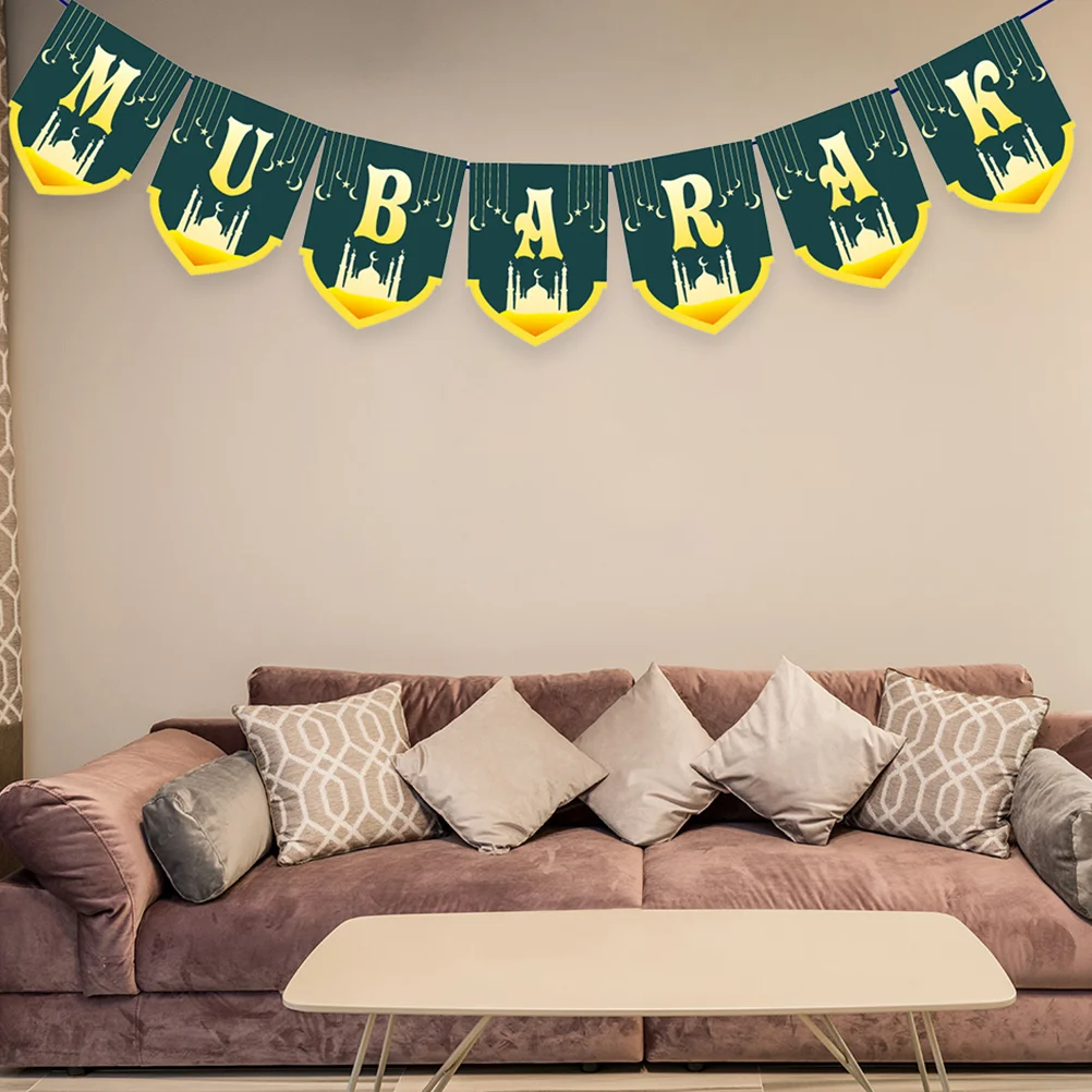 Декор Малый Байрам Буква Баннер Рамадан Гирлянда Венок Украшения Для Вечеринки